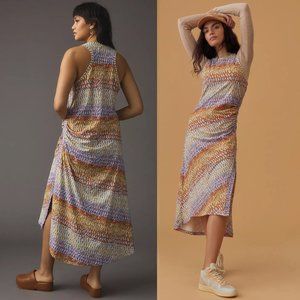 Daily Practice by Anthropologie Mock-Neck Treasure Dress XL new purple